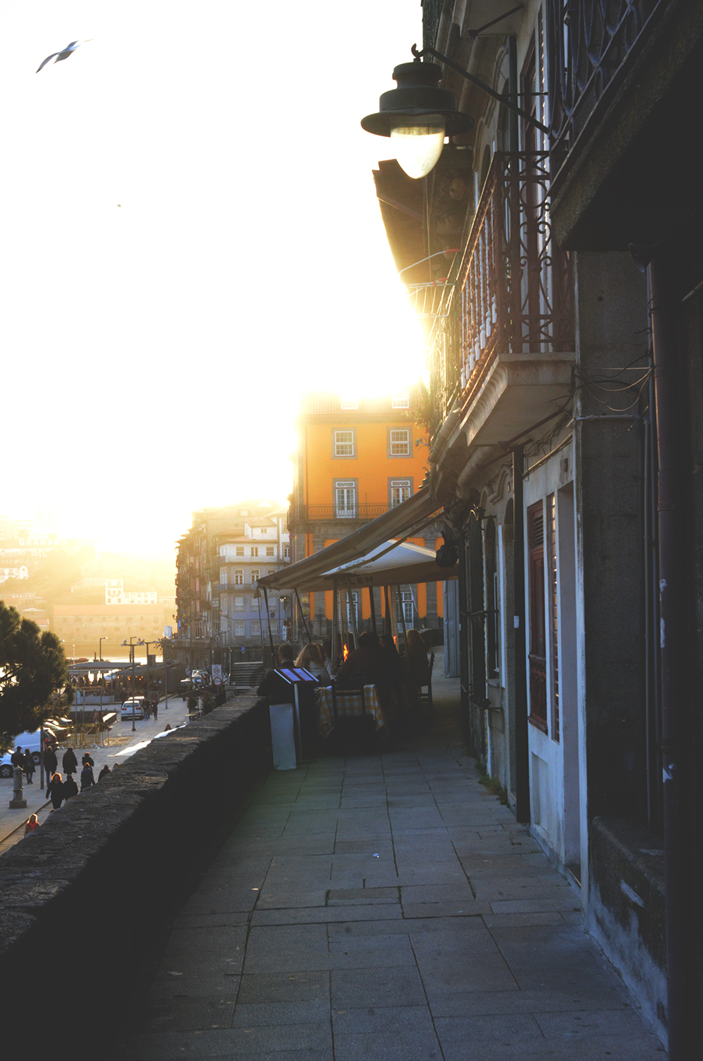 week-end au portugal à Porto coucher de soleil a ribeira